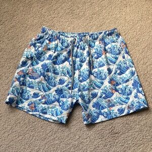 Boardies Blue Wave Pattern Men's Swim Shorts